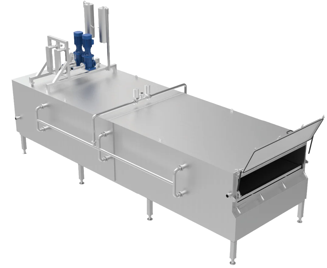 Derretidor de Grasa — Sistema CIP integrado y gabinete de control IP65 con PLC y pantalla táctil